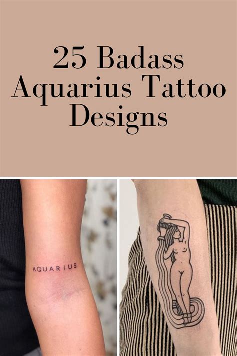 aquarius tattoo minimalist|Shoot For The Stars With These 20 Amazing Aquarius Tattoo Ideas